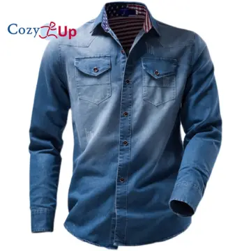 Men Fall Winter Shirts Men's Casual Geometric Floral Print Shirt  Long-Sleeved Button Lapel Shirt Fashion Print Lapel Blue : :  Clothing, Shoes & Accessories