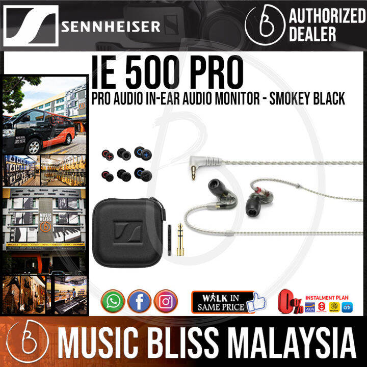 Sennheiser IE 500 PRO Monitor Earphones - Smoky Black / Clear