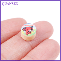 QUANSEN 3pcs จำลอง MINI cheeses สำหรับ1:12ตุ๊กตาตกแต่งอาหารห้องครัว