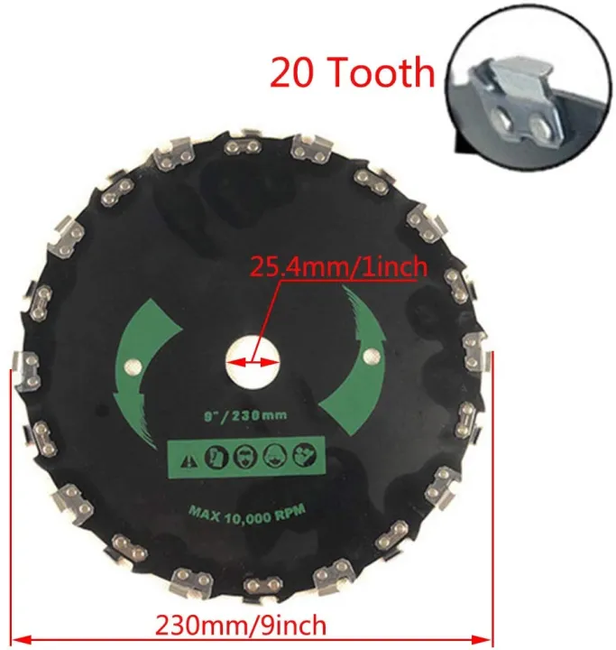 9” Chainsaw Brush Cutter Blade 20 Tooth Circular Trimmer Saw Blade