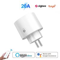 ZigBee Smart Plug Socket Tuya EU Plug 20A 4200W Power Monitor Works With Alexa Google Home Mini Smart Home Automaiton Ratchets Sockets