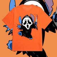 เสื้อยืด สไตล์ใหม่ ตลก Stitch Ghost HALLOWEEN ฮาโลวีน เสื้อยืดแฟชั่นพิมพ์ S-5XL