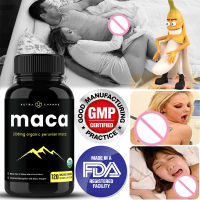 NutraChampsแคปซูลผงราก Maca- อาหารเปรู - มังสวิรัติ - แคปซูล + สารสกัดพริกไทยดำ สุดยอด 1000มก