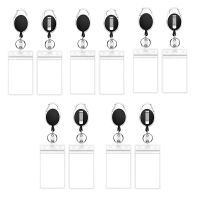 10Piece Badge Holder Reel Heavy Duty 8.9x5.51x0.98inches with Belt Clip Key Ring and Waterproof ID Card Holders for ID Name Card