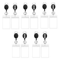 10X Badge Holder Reel Retractable 8.9x5.51x0.98inches with Belt Clip Key Ring and Waterproof ID Card Holders for ID Name Card