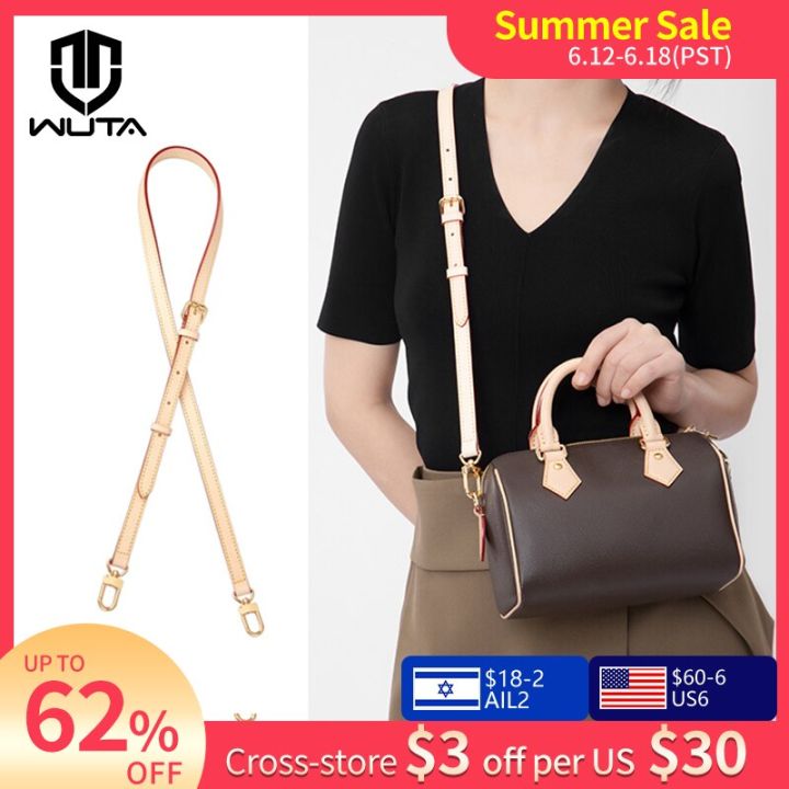 WUTA Leather Bag Strap For LV Speedy Shoulder Straps 100% Genuine Long  Replacement Adjustable Crossbody Belts Bag Accessories