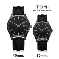 TOMI นาฬิกา กันน้ำ พร้อมกล่อง Quartz Analog นาฬิกาสายหนัง ราคา Sale !!! นาฬิกาคู่สายหนัง (100%New)