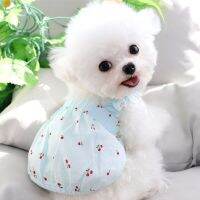 Bomei Skirt Spring and Summer Thin Section Puppy Dress Pet Cherry Clothes Than Bear Breathable Wedding Dress Dog Wan Gifts Gift Dresses