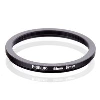 Riseuk 58Mm-52Mm 58-52Mm 58ถึง52 Step Down Ring อแดปเตอร์ปรับขนาดฟิลเตอร์สีดำ