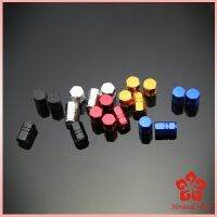 จุกปิดลมยางอลูมิเนียม 4ชิ้น สีชุบ car tire valve