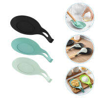 FOXNOVO 3PCS ซิลิโคน Spoon Rest Kitchen Holder Cooking Spoon Spoon Rest Rest สำหรับ spatulas