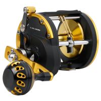 Sougayilang Trolling Reel Saltwater Level Wind Reel Drag Reels Boat Fishing Ocean Fishing for Sea Bass Grouper Pesca 6 1BB/4.1:1