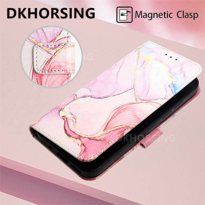 dkhorsing-เคสโทรศัพท์มีกระเป๋าเงินแบบฝาพับสำหรับ-oppo-reno-10-reno-10-pro-2023ใหม่ผิวลาย-pu-หนังหินอ่อนรู้สึกปลอกอ่อน-oppo-reno-5g-กระเป๋าสตางค์การ์ดยืดแบบพกพากันกระแทกด้านหลังกระเป๋าครอบ-oppo-reno-10