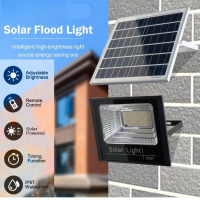 Solar Light ไฟสปอร์ตไลท์ กันน้ำ ไฟ ไฟ led โซล่าเซลล์ ไฟสปอร์ตไลท์โซล่าเซลล์ Lamp Solar Outdoor Lighting ไฮไลท์ 500/W ของไฟหน้าส่องสว่าง 100 ตารางเมตร