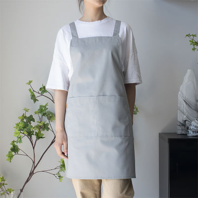 Nordic canvas apron home kitchen Baking coffee shop milk tea Men and women Japanese nail art overall