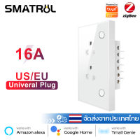 SMATRUL Zigbee Smart Wall Socket US Plug 16A EU US Adapter Power Monitor Voice Timer for Google Home Alexa Tmall Genie