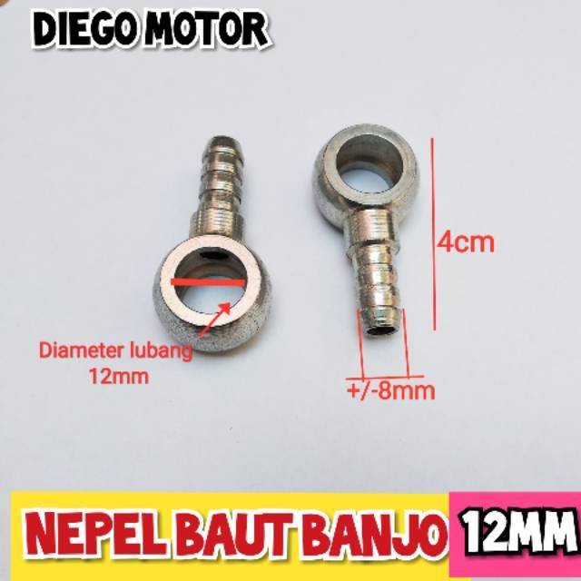 12mili Nepel Runcing Nepel Baut Banjo Ukuran 12mm Nepel Banjo Lazada