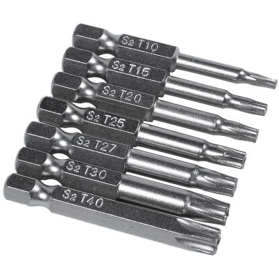 7Pcs Set Star Bit Screwdriver Drill Bits Screw Driver Magnetic 1/4Inch Hex Hand Tools Five-Pointed Star Bore Hole