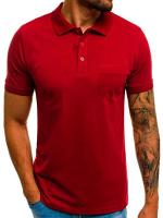 A new simple man pure lapel leisure T-shirt with short sleeves