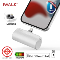 iWALK Link ME Plus iPhone แบตสำรองแบบไร้สาย ขนาด 3350mAh รุ่น Upgrade สำหรับ iPhone14Pro,14ProMax,13,13Pro,13ProMax,13Mini,12,12Pro,12ProMax,12Mini,11,11Pro,11ProMax,XS,X,8,8+ สินค้ามี มอก.ของแท้100%