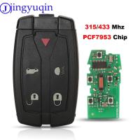 Jingyuqin รีโมท5ปุ่ม315433Mhz กุญแจรถสำหรับ Land Rover Freelander 2 Discovery Control Smart Key พร้อมโลโก้