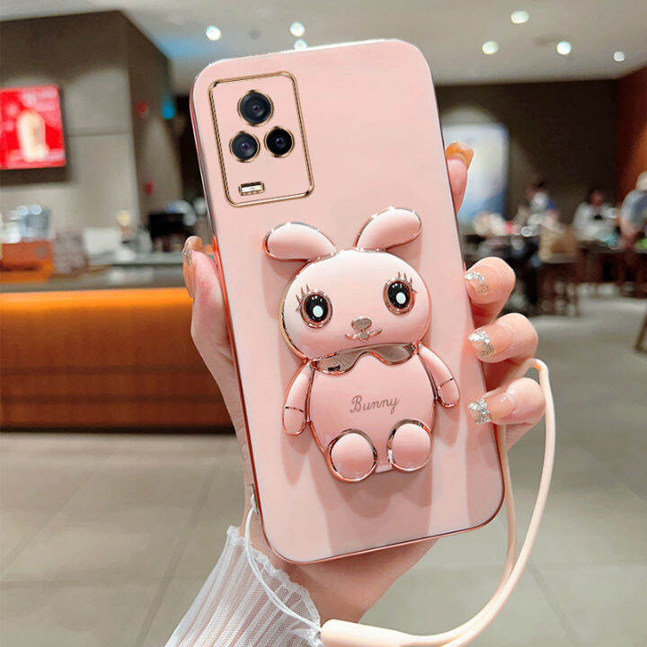 เคสนิ่มสำหรับโทรศัพท์-vivo-iqoo-7เคส-vivo-iqoo7การ์ตูนกระต่ายเคสโทรศัพท์ซิลิโคนกันกระแทก