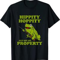 Hippity Hoppity รับปิดทรัพย์สินของฉันผู้ชายกบ Meme เสื้อยืด Ah ใช่ Enslaved ความชื้น Dank คนตลกผ้าฝ้าย Tee เสื้อผู้ใหญ่ท็อปส์