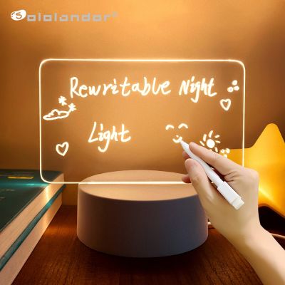 Note Board Creative Led Night Light USB Message Board Holiday Light With Pen Gifts For Children Girlfriend Decoration Night Lamp Night Lights