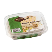 Halva with Pistachio Achva 400 gr, Kosher - ฮาวา ขนมงาตัดผสมถั่วพิชตาชิโอ บรรจุ 400 กรัม