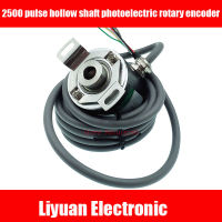 2500 Pulse Hollow Shaft Photoelectric Encoder ZKP3808 2500สาย ABZ สามเฟส5-24V Rotary Encoder ชีพจรสูง8มม. เพลา