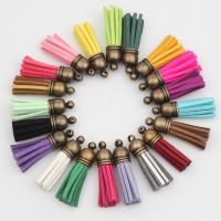 【YF】✾✹✌  10PCS/lot Plated 38mm Leather Tassel for Jewelry Making Diy Keychains Pendant Decoration Purl Findings