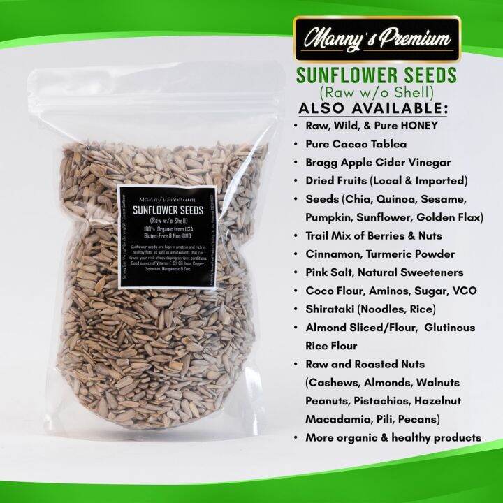 Raw Sunflower Seeds (No shell Organic) Lazada PH