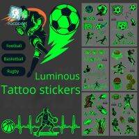 New Nightlight Tattoo Cool Basketball Football Rugby Elements Luminous Arm Decal Temporary Tattoos Sticker Size:120 * 75mm Stickers