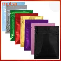 MUBAI 10/30PCS สีสัน แบน ที่เก็บของในบ้าน ซีลความร้อน มันเงา กระเป๋าเก็บของ ถุงอลูมิเนียมฟอยล์