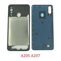 lumude New Middle Frame Back Cover For Samsung A20s A207 A207F A207M Original Phone Housing Center Chassis Case Rear Battery Door Cover