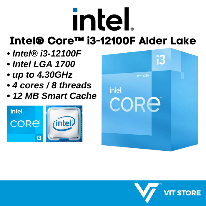 Intel Core i3 12100 12100F / i5 11400F 12400F 12400 11th & 12th Gen ...