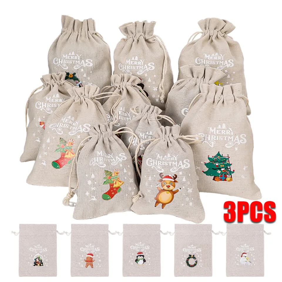 12pcs, Premium Burlap Gift Bags With Drawstring And Gift Tags String, 4x6  Inch Reusable Gift Bags, Burlap Bags, Linen Sacks Bag For Wedding Favors  Party Jewelry Pouches, Christmas, DIY Craft Bags |