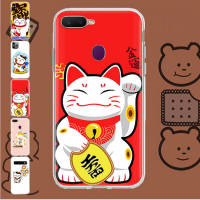 Ta-187 Lucky Cat อ่อนนุ่ม โปร่งใส ปก หรับ iPhone 13 14 G9 Moto 12 G8 Play Mini SE Power Max Plus Pro เคสโทรศัพท์