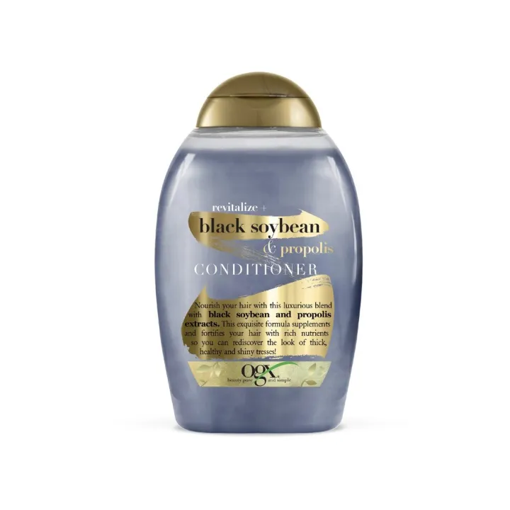 ส่งฟรี OGX REVITALIZE + BLACK SOYBEAN & PROPOLIS CONDITIONER 385ml