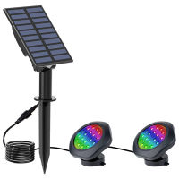 Solar Powered Pond Lights Solar Underwater Pond Lights IP68 Waterproof Submersible LED Lights for Aquarium Tank Garden Pool Fountain