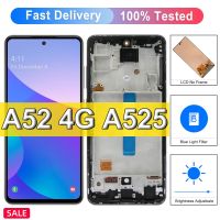 100% ทดสอบแล้วสำหรับ A525F Samsung Galaxy A52 4G SM-A525F /Ds หน้าจอสัมผัสแสดงด้วยลายนิ้วมือสำหรับ Samsung A525จอสำรอง