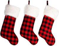 3 Pack 18 Inch Christmas Stockings Hanging Ornaments compatible with  Xmas