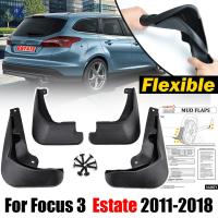 4x Mud Flaps สำหรับ Ford Focus MK3 3 5dr Estate Kombi 2011 - 2019 Splash Guards ด้านหน้าด้านหลัง2012 2013 2014 2015 2016 2017 2018 2019