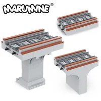 ชุดโมเดลสะพานรถไฟเมืองอิฐ Marumine MOC 39-106ชิ้นชุดรางรถไฟขับสะพานความเร็วสูงพร้อมรางสร้างบล็อกสำหรับ Christmasdasg1364