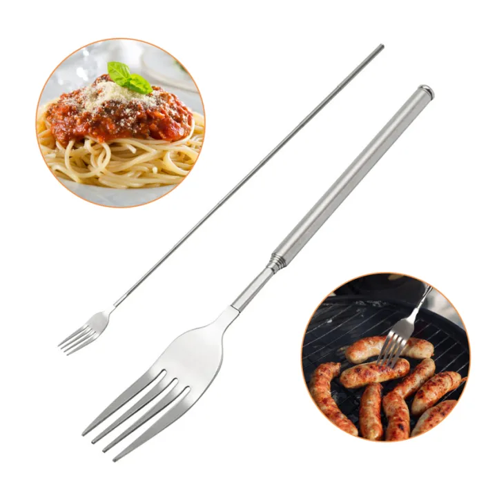 BBQ Telescopic Fork,Extendable Fork,Extending Fork,21.564cm Long