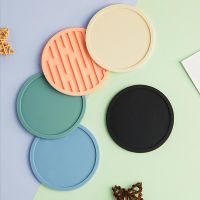 Food Grade Silicone Cup Coaster Tabletop Protection Slip Insulation Pad Glass Cup Mat Hot Drink Holder Home Kitchen Accessories