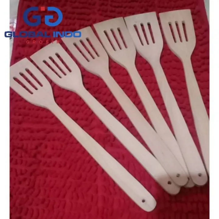 SPATULA KAYU 3 LUBANG/SPATULA TEFLON KAYU 35 CM Lazada Indonesia