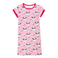 Summer Girls Sleepwear Kids Child Girl Night Dress Pink Princess Nightgown Children Pajamas Dress Flamingo Cartoon Long Nighty