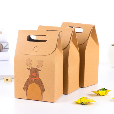 【Shanglife】กล่องแอปเปิ้ลขนมคริสต์มาสซานตาคลอสหมีกวางกล่องบรรจุภัณฑ์กล่องห่อของขวัญเทศกาล
