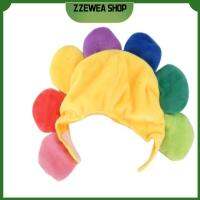 ZZEWEA SHOP หมวกกำมะหยี่แบบสั้นสำหรับสุนัขและแมว,หมวกตกแต่งตุ๊กตาหมีเท็ดดี้ Headgear สวมใส่สบายอุปกรณ์เสริมที่คลุมหัวแมวสุนัข